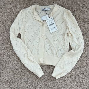 Zara cardigan, cream, size S